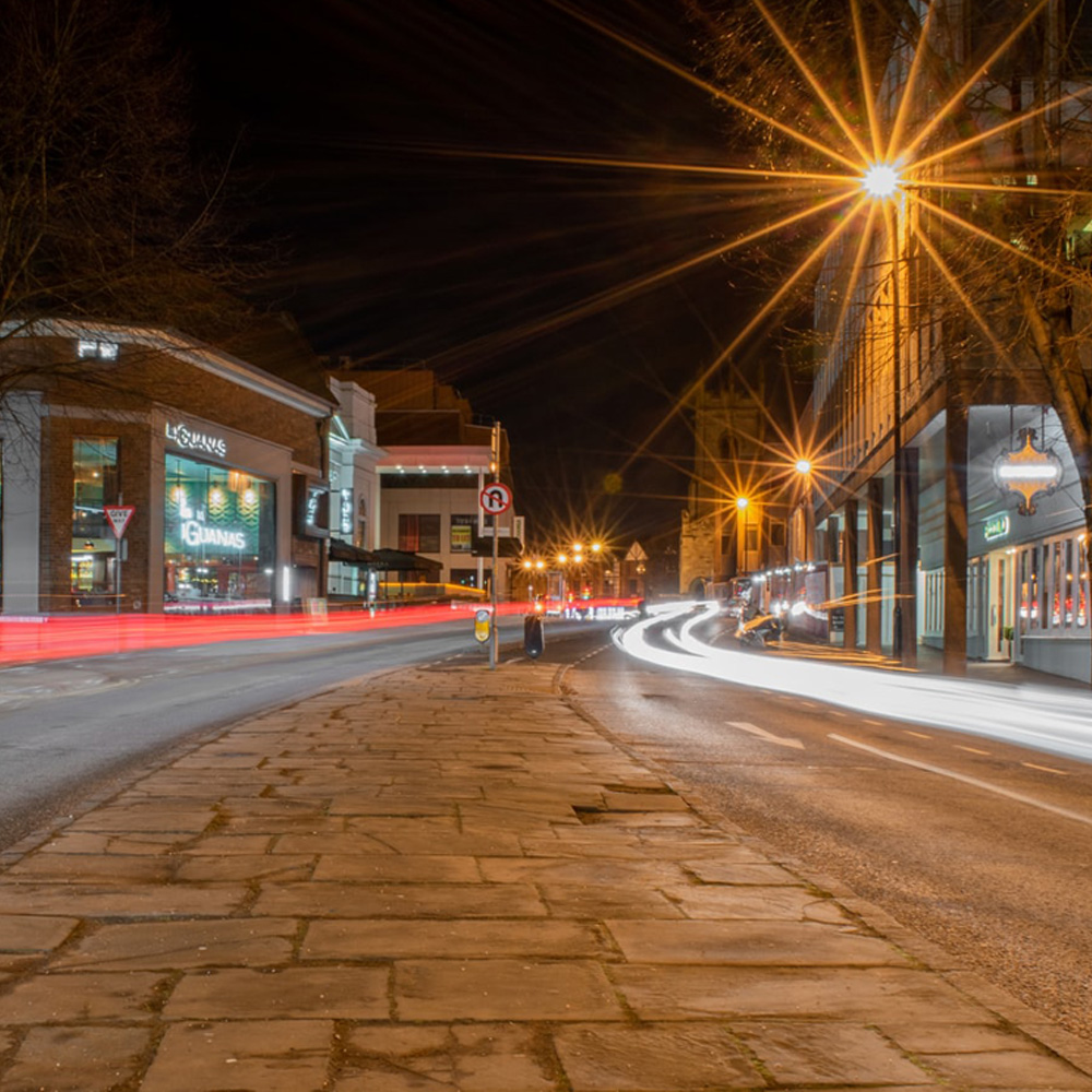 Road street in Glasgow